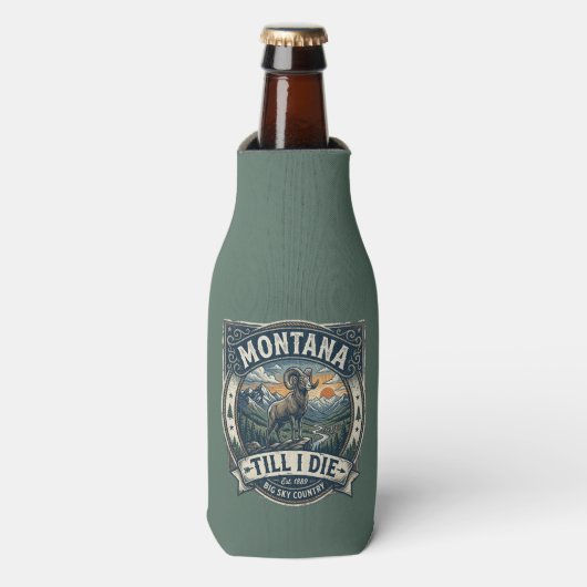 “Montana tot ik sterf” Flesjeskoeler (Fles Voorkant)