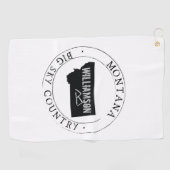 Montana Towel State Personalized Golfhanddoek (Horizontaal)