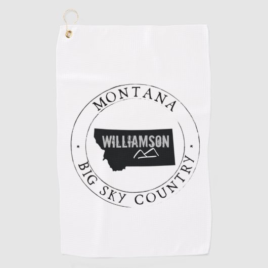Montana Towel State Personalized Golfhanddoek (Voorkant)