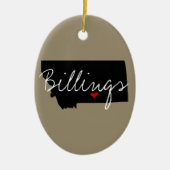Montana Town Home State Keramisch Ornament (Voorkant)