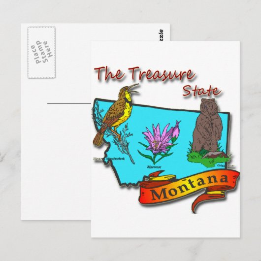 Montana Treasure State Beer Lark Flower Briefkaart (Voorkant / Achterkant)