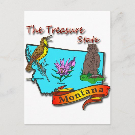 Montana Treasure State Beer Lark Flower Briefkaart (Voorkant)