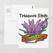 Montana Treasure State Bitterroot Briefkaart (Voorkant / Achterkant)