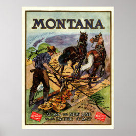 Montana-treinstation Poster