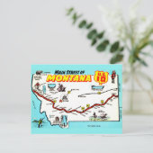 Montana US 10 Kaart Ansichtkaart (Staand voorkant)