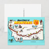 Montana US 10 Kaart Ansichtkaart (Voorkant / Achterkant)