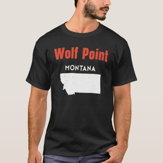 Montana Usa Amerika Reis Montanan Wolf Poi T-shirt (Voorkant)