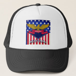 Montana USA Flag Trucker Pet