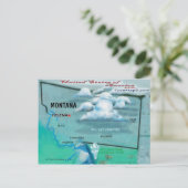 Montana USA Kaart (Staand voorkant)