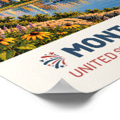 Montana USA – Oude Reisposter Poster (Hoek)