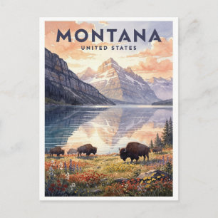 Montana USA Reis uit het verleden Briefkaart