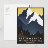 Montana USA vintage briefkaart (Voorkant / Achterkant)