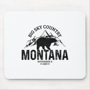 Montana Usa Vintage Grizzlybeer Amerika Souvenir Muismat