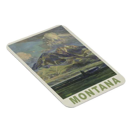 Montana USA Vintage Reismagneet Magneet (Rechterzijde)