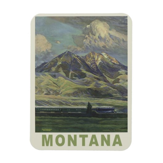 Montana USA Vintage Reismagneet Magneet (Verticaal)