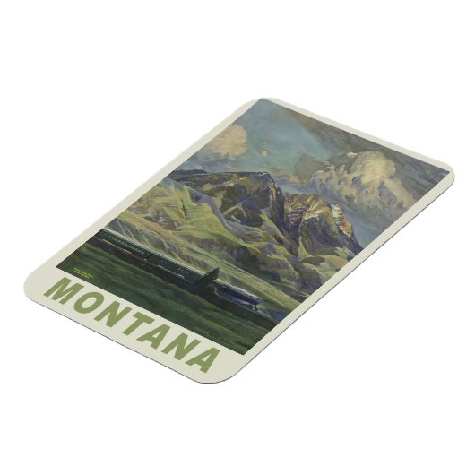 Montana USA Vintage Reismagneet Magneet (Linkerzijde)