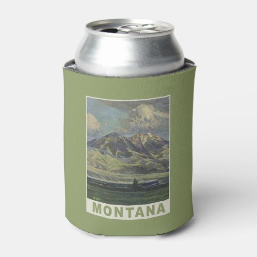 Montana USA Vintage Reizen koelbox Blikjeskoeler (Blikje Voorkant)