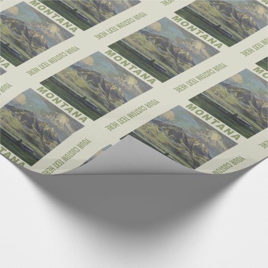 Montana USA Vintage Travel inpakpapier (Hoek)