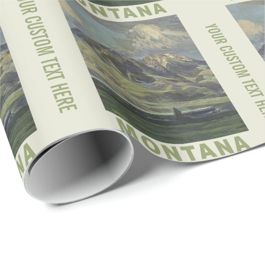 Montana USA Vintage Travel inpakpapier (Rol Hoek)