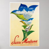 Montana,Valais,Zwitserland,Ski Poster (Voorkant)
