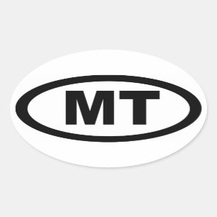 Montana - vel van vier ovalen autostickers ovale sticker