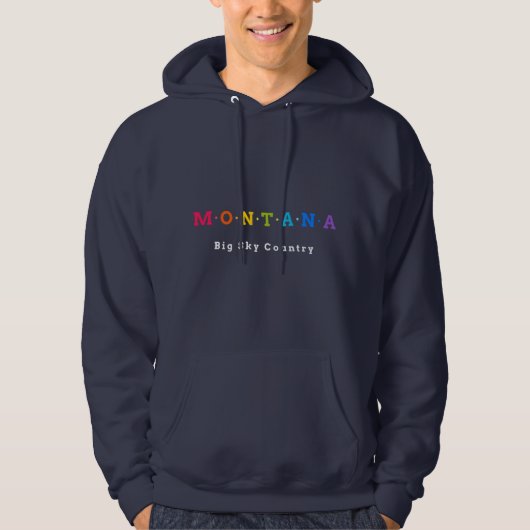 Montana, Verenigde Staten. Big Sky Land. Hoodie (Voorkant)