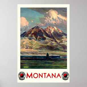 Montana Verenigde Staten Vintage Reisposter Poster