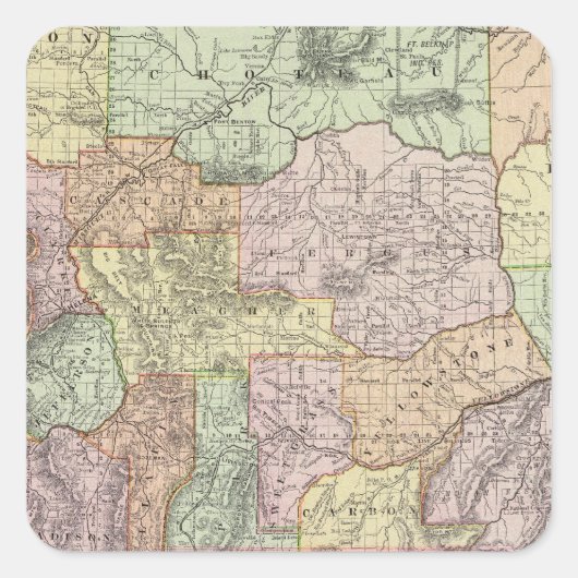 Montana Vierkante Sticker (Voorkant)