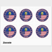 Montana Vierkante Sticker (Vel)