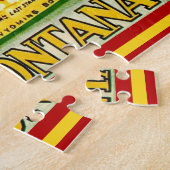 Montana Vintage Map 11x14 Legpuzzel (Zijkant)