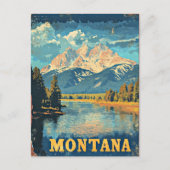 Montana Vintage Reisposter Briefkaart (Voorkant)