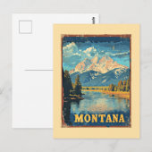Montana Vintage Reisposter Briefkaart (Voorkant / Achterkant)