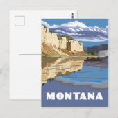 Montana vintage-reisstijl briefkaart (Voorkant / Achterkant)