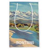 Montana vintage reisstijl medium cadeauzakje (Voorkant)