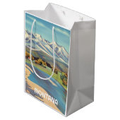 Montana vintage reisstijl medium cadeauzakje (Achterkant Gekanteld)