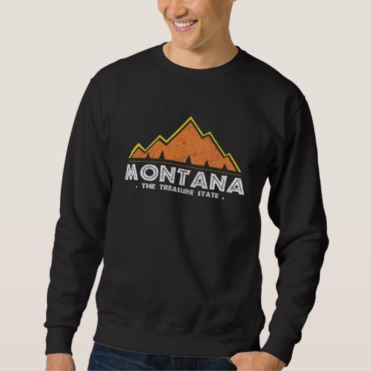 Montana Vintage Retro Mountains Nature Hiking  1 Trui (Voorkant)