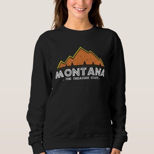 Montana Vintage Retro Mountains Nature Hiking Trui (Voorkant)