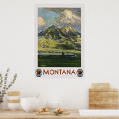 Montana Vintage Travel Poster (Keuken)