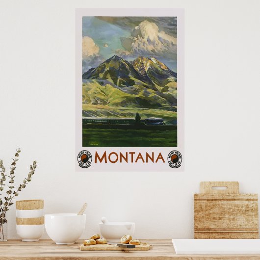 Montana Vintage Travel Poster (Keuken)