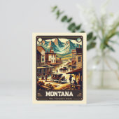 Montana | Vintage van patriottische spirit Briefkaart (Staand voorkant)
