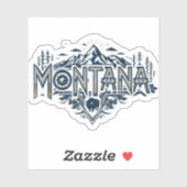 Montana Vinyl Sticker | Big Sky Country Mountain (Vel)