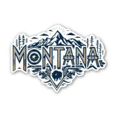 Montana Vinyl Sticker | Big Sky Country Mountain