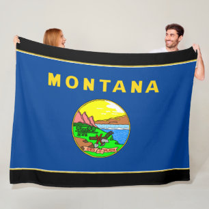 Montana vlag fleece deken