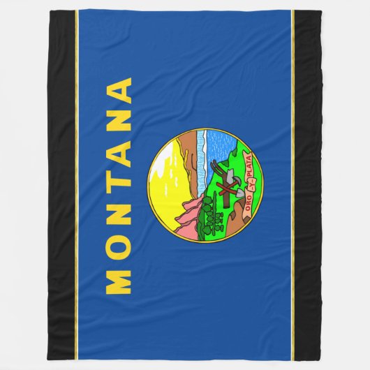 Montana vlag fleece deken (Voorkant)