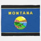Montana vlag fleece deken (Voorkant (Horizontaal))