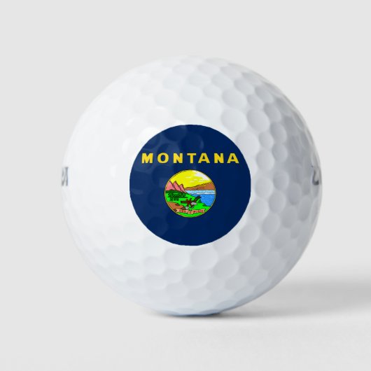 Montana vlag golfballen (Voorkant)