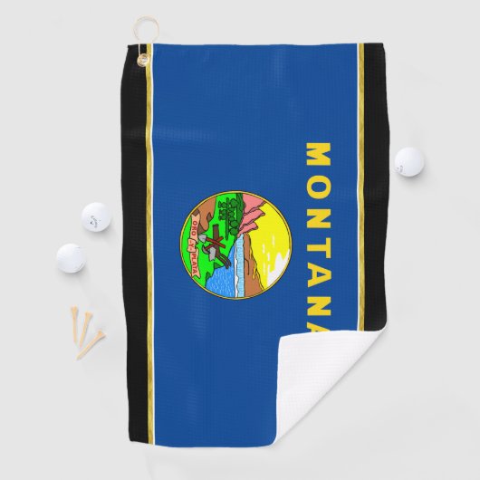 Montana vlag golfhanddoek (Insitu)