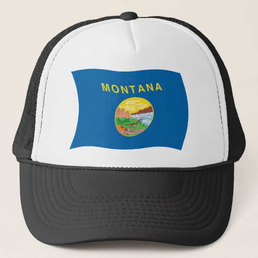Montana Vlag Hoed Trucker Pet (Voorkant)