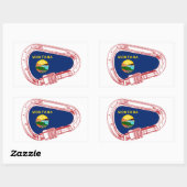 Montana-vlag, klimmer rechthoekige sticker (Vel)