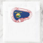 Montana-vlag, klimmer rechthoekige sticker (Tas)